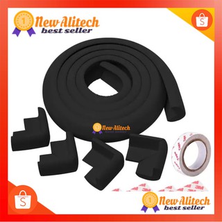 New Alitech โฟมยางกันกระแทกขอบโต๊ะ 6.6ft 2m + 4 โฟมเข้ามุม (สีดำ) MT228