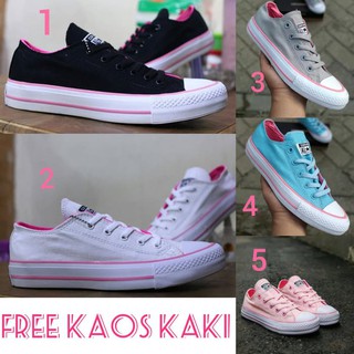 Converse CLASSIC PINK SIZE 36-40 รองเท้าผ้าใบ สีดํา สีฟ้า สีครีม สําหรับผู้หญิง