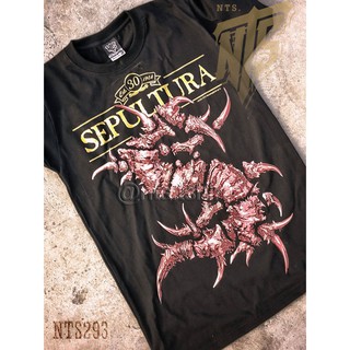 คอตต้อนคอกลม​  SEPULTURA เสื้อยืด เสื้อวง สกรีนลายอย่างดี Silk Screen ผ้าหนานุ่ม ไม่หดไม่ย้วย มาตราฐาน  แบรนด์ S M L XL