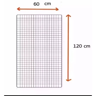 แพ็ค 3 แผง ตะแกรงชุบพลาสติก ขนาด60x120cm.