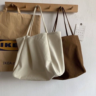 Canvas Bag รุ่นเกาหลีรุ่นใหม่ของ Lazy Shoulder Simple Canvas Totbag