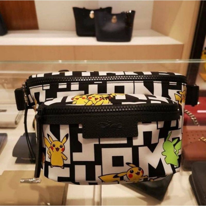 ✴️พร้อมส่งความน่ารัก✴️LONGCHAMP LE PLIAGE X POKEMON BELT BAG กระเป๋าสะพายคาดเอวหรือคาดอกแบรนด์ดัง