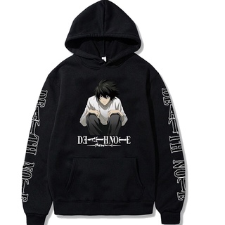 เสื้อกันหนาว มีฮู้ด ลายการ์ตูนอนิเมะ Death Note เข้ากับทุกการแต่งกาย สําหรับผู้ชาย JZ