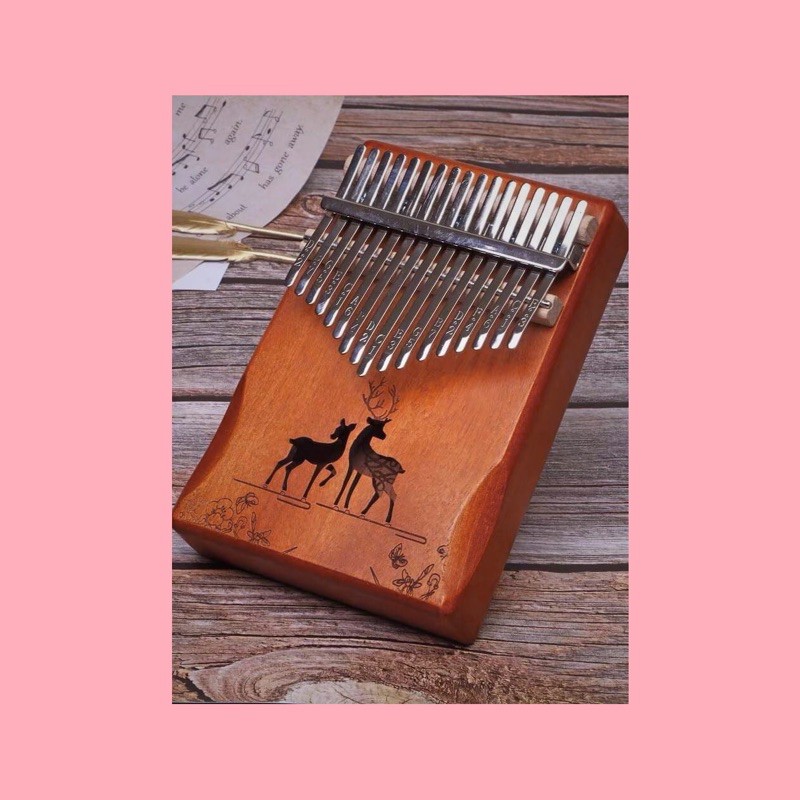Kalimba 17 คีย์ รูปกวางคู่รักน่ารักสดใส เสียงดีมาก