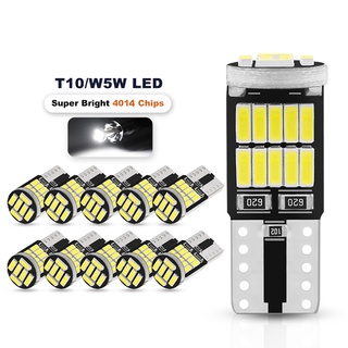 หลอดไฟ Led W5W T10 Canbus 4014 SMD 6000K 168 194 Led 5w5 สําหรับติดป้ายทะเบียนรถยนต์