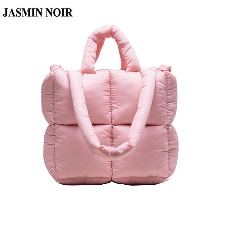 JASMIN NOIR Nylon Women's Handbag Fashion Simple Sling Bag Small Square Tote Padded Down Space Shoulder Bag