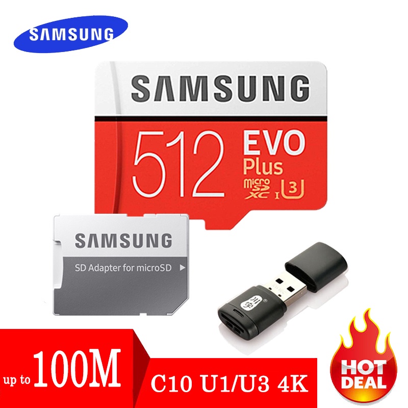 SAMSUNG EVO Memory Card 32 64 128 GB Micro SD 128GB 32GB 64GB 256GB 512GB Micro SD Card SD/TF Flash Card microSD carte