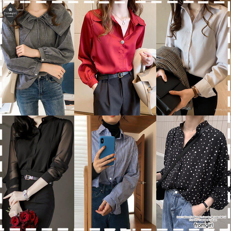 เสื้อเชิ้ต แขนยาว สไตล์วินเทจ สวมใส่สบาย แฟชั่นฤดูใบไม้ผลิ