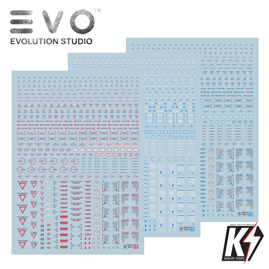 Waterdecal EVO RB02 1/100 #ดีคอลน้ำสำหรับติดกันพลา กันดั้ม Gundam พลาสติกโมเดลต่างๆ