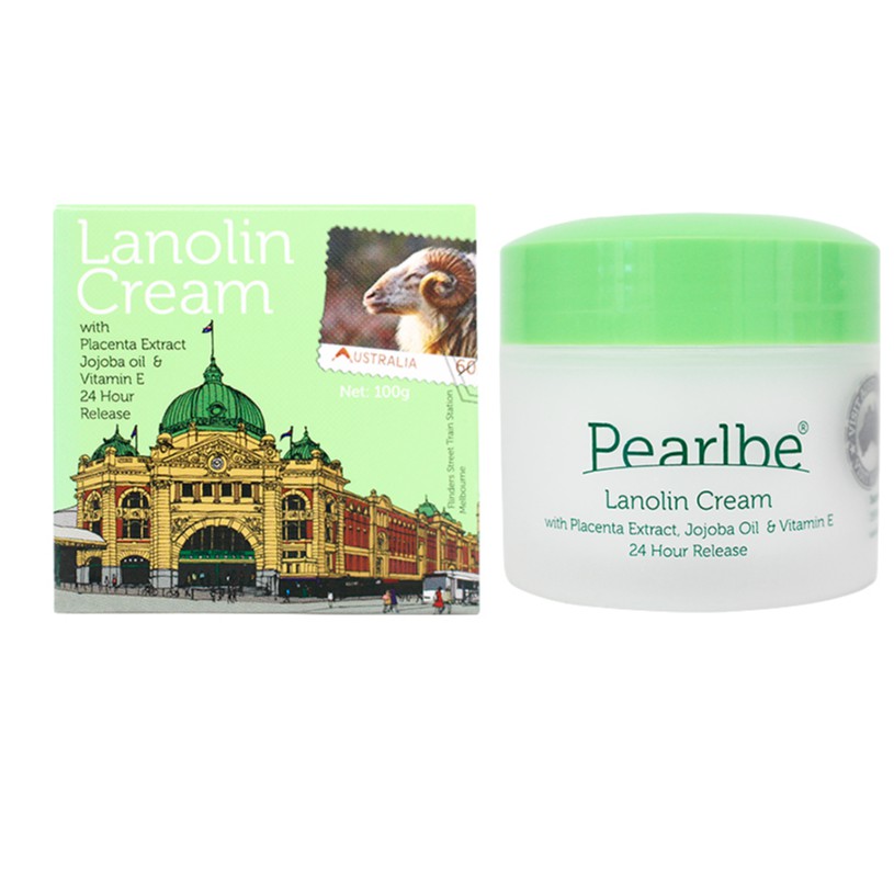 ครีมรกแกะ นำเข้าจากออสเตรเลียของแท้ 100% / Pearlbe Lanolin Cream With Placenta Extract Jojoba Oil 100g