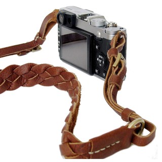 สายกล้องหนังแท้ Neck Strap Camera Artisan Weave Italian leather made