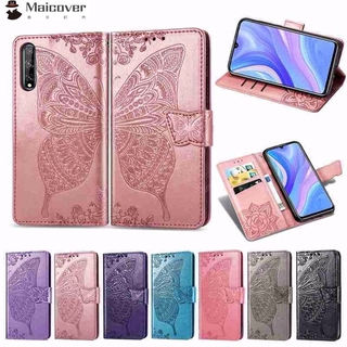 เคสโทรศัพท์หนังฝาพับพร้อมช่องใส่บัตรสําหรับ Huawei Y5 P Y 6 P Y 8 P Y 8 S Y 9 S Y 9 Prime Y 5 2019 2020