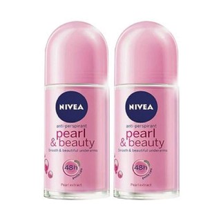 NIVEA นีเวีย ดีโอเพิร์ลแอนด์บิวตี้โรลออน 50มลX2