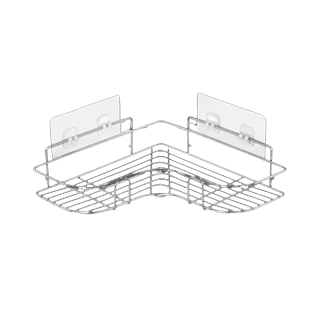 ชั้นวางของในห้องน้ำ แสตนเลส ไม่ต้องเจาะผนัง ชั้นวางของเข้ามุม ชั้นวางของ (CH-027)