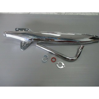 HONDA 50 SUPER CUB year 1958-1965 C100 C102 CA100 CA102 CA105 EXHAUST PIPE SET // ท่อไอเสีย พร้อมคอท่อ เหล็กชุบโครเมี่ยม