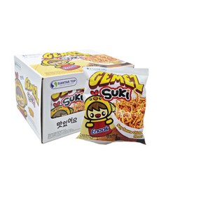 GEMEZ SUKI NOODLE SNACK SOY SAUCE AND CHICKEN FLAVOR 30G (12 ซอง/กล่อง) ขนมบะหมี่กรอบปรุงรสไก่