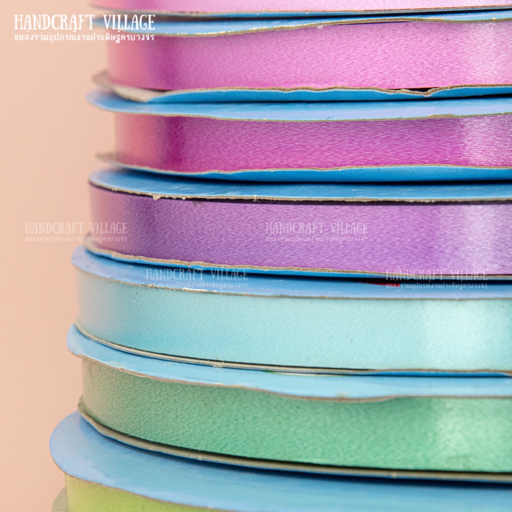 ริบบิ้นเนื้อทราย ตราTWม้วนใหญ่ เบอร์ 2 (12มิล) ยาว320หลา สำหรับทำเหรียญโปรยทาน ทำโบว์ ผูกของขวัญ โบว์ติดกระเช้า - รูปที่ 2