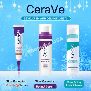 📣ของแท้อเมริกาโปรดระวังของกอปปี้จากจีน♥️ Exp:2025 แท้อเมริกา📣Cerave Resurfacing Retinol​, Renewing​ retinol