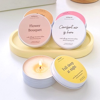 melting me : Palette Candle 60 g.เทียนหอม ซ่อนข้อความ ไขถั่วเหลือง  Soy wax 100% (16 กลิ่น)