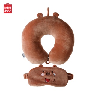 MINISO หมอนรองคอ หมอนรองคอรูปตัวยู พร้อมผ้าปิดตา We Bare Bears Collection 4.0