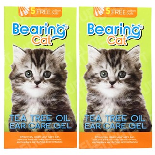 Bearing Cat Ear Care Gel Tea Tree Oil [100ml x2] เจล ทำความสะอาดหูแมว ทีทรี ออยส์ ไม่ก่อให้เกิดการระคายเคือง