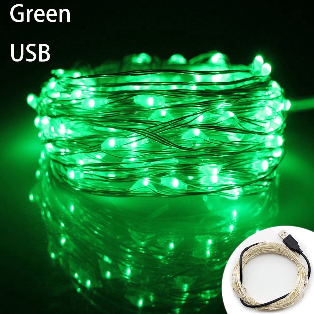 1//5//10M USB LED Copper Wire Strings Fairy Light Strip Lamp Festival Party Hot