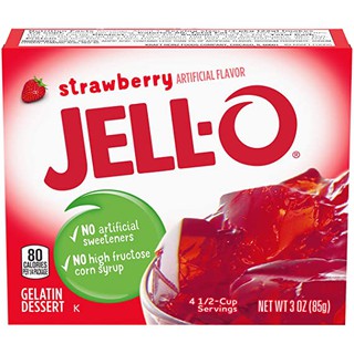 ✨ขายดี✨ Jell-O Strawberry 85g วุ้นเจลาติน คุณภาพระดับพรีเมี่ยม