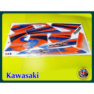 สติ๊กเกอร์ติดรถ Kawasaki KR SSR ปี2003 สำหรับติดรถสีน้ำเงิน