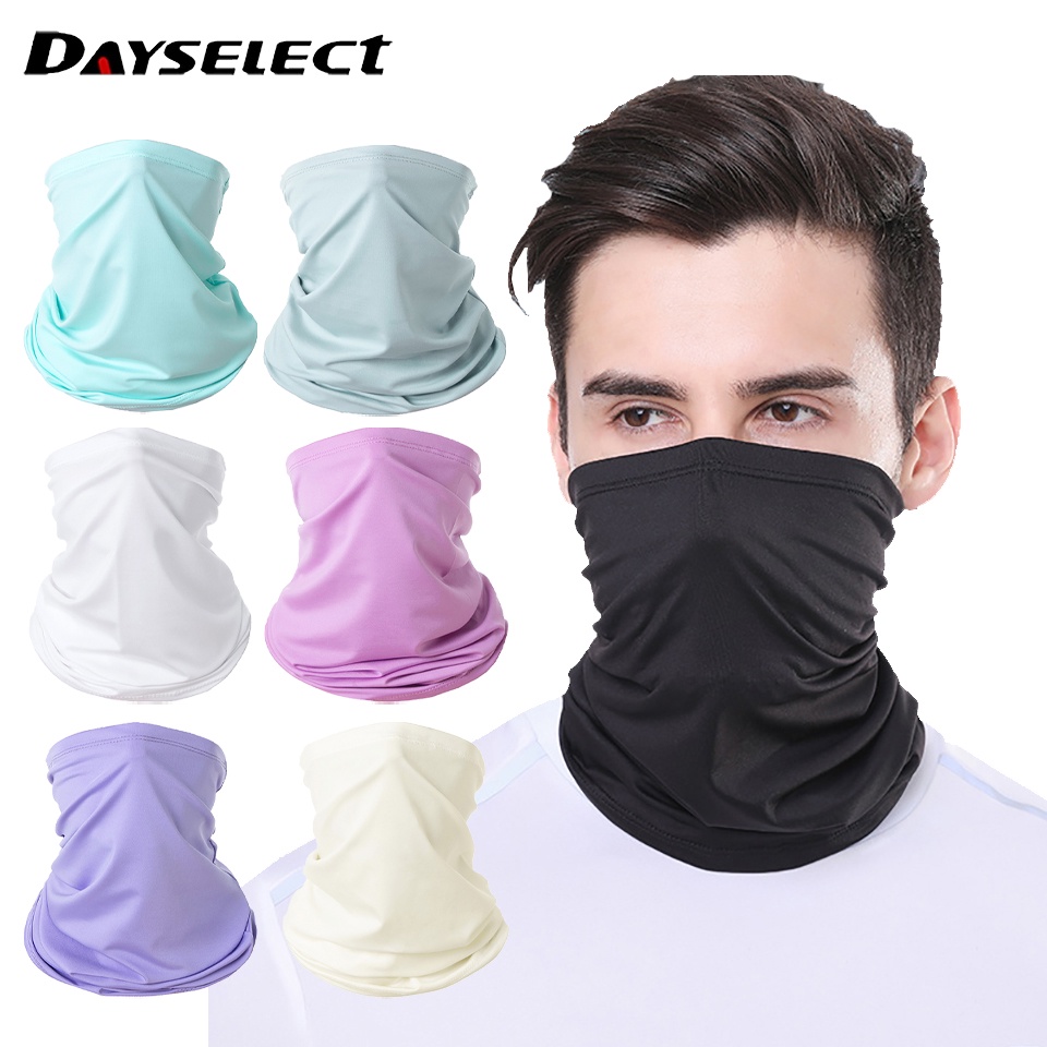 Dayseelect ผ้าไหมน้ําแข็ง Cooling Bandana กลางแจ้ง Windproof Breathable ขี่จักรยานวิ่งตกปลา Face Mask