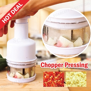 Manual Hand Pressing Chopper Cutter Garlic Onion Crusher Salad Slicer Mincer