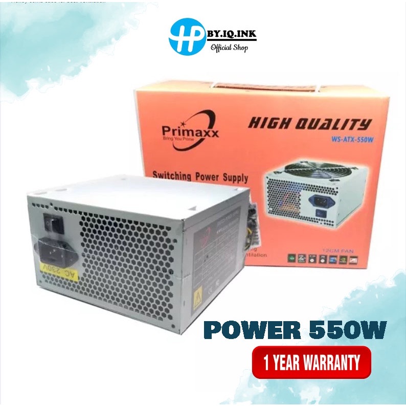 Power Supply Primaxx รุ่น WS-ATX-550W เพาเวอร์ซัพพลายคอมพิวเตอร์ กำลังไฟฟ้า 550 วัตต์