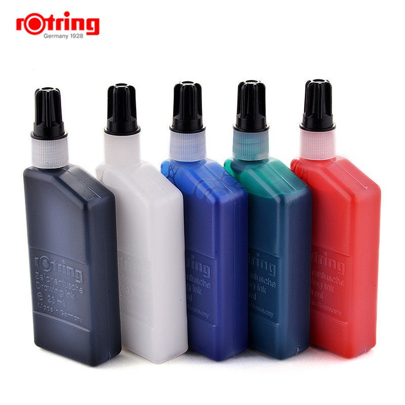 ขวดหมึกสีดํา / ขาว / แดง / สีเขียว / ฟ้า 23 มล. / ขวด