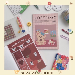 🌷sewsweetnoon🌷สมุดสติ๊กเกอร์ RosyPosy (ไม่ไดคัทน้าต้องตัดเองค่า)