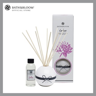 [BBLS005] BATH &amp; BLOOM Lotus Diffuser 100ml Set บาธ แอนด์ บลูม ชุดไม้หอมอโรม่าปรับอากาศ กลิ่นดอกบัว 100 มล.+ก้านไม้