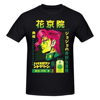 แขนสั้นcrew neckเสื้อยืดแขนสั้น ผ้าฝ้าย พิมพ์ลายกราฟฟิค Jojo Bizarre Adventure Noriaki Kakyoin สไตล์ญี่ปุ่น สําหรับผู้ชา