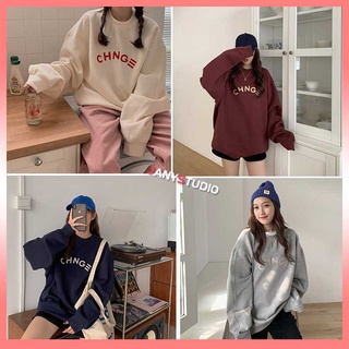 เสื้อเเขนยาวพร้อมส่ง เสื้อเเขนยาวเเฟชั่นสกรีนลาย เสื้อกันหนาวมีฮู้ด ทรงหลวมพลัสไซซ์ แฟชั่นฤดูหนาวสไตล์เกาหลี สําหรับ