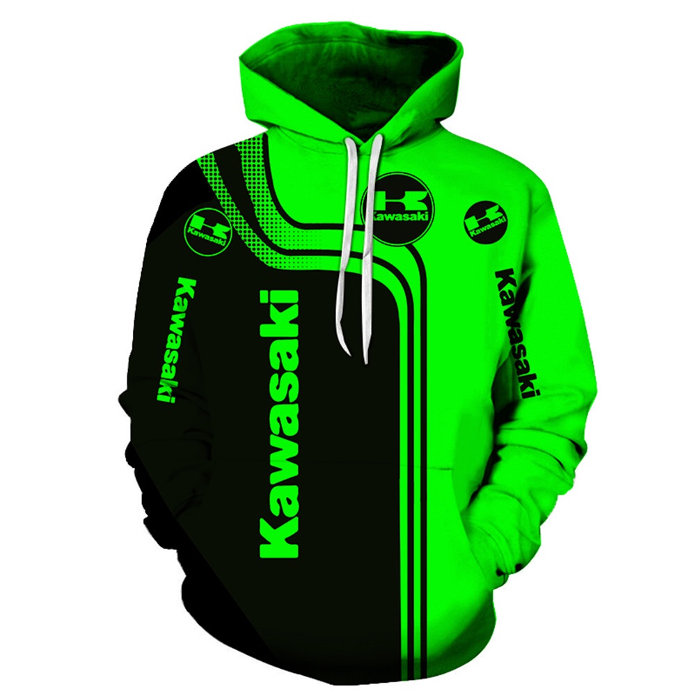 ใหม่ เสื้อกันหนาว เสื้อฮู้ดดี้ มีซิป พิมพ์ลายดิจิทัล Kawasaki 3D แฟชั่นฤดูใบไม้ผลิ และฤดูใบไม้ร่วง สําหรับผู้ชาย ผู้หญิง 2022