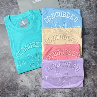 พร้อมส่ง✅ เสื้อยืดแขนสั้น CC Double Oงานปัก สีพาลเทส มีเก็บเงินปลายทาง NO.C53