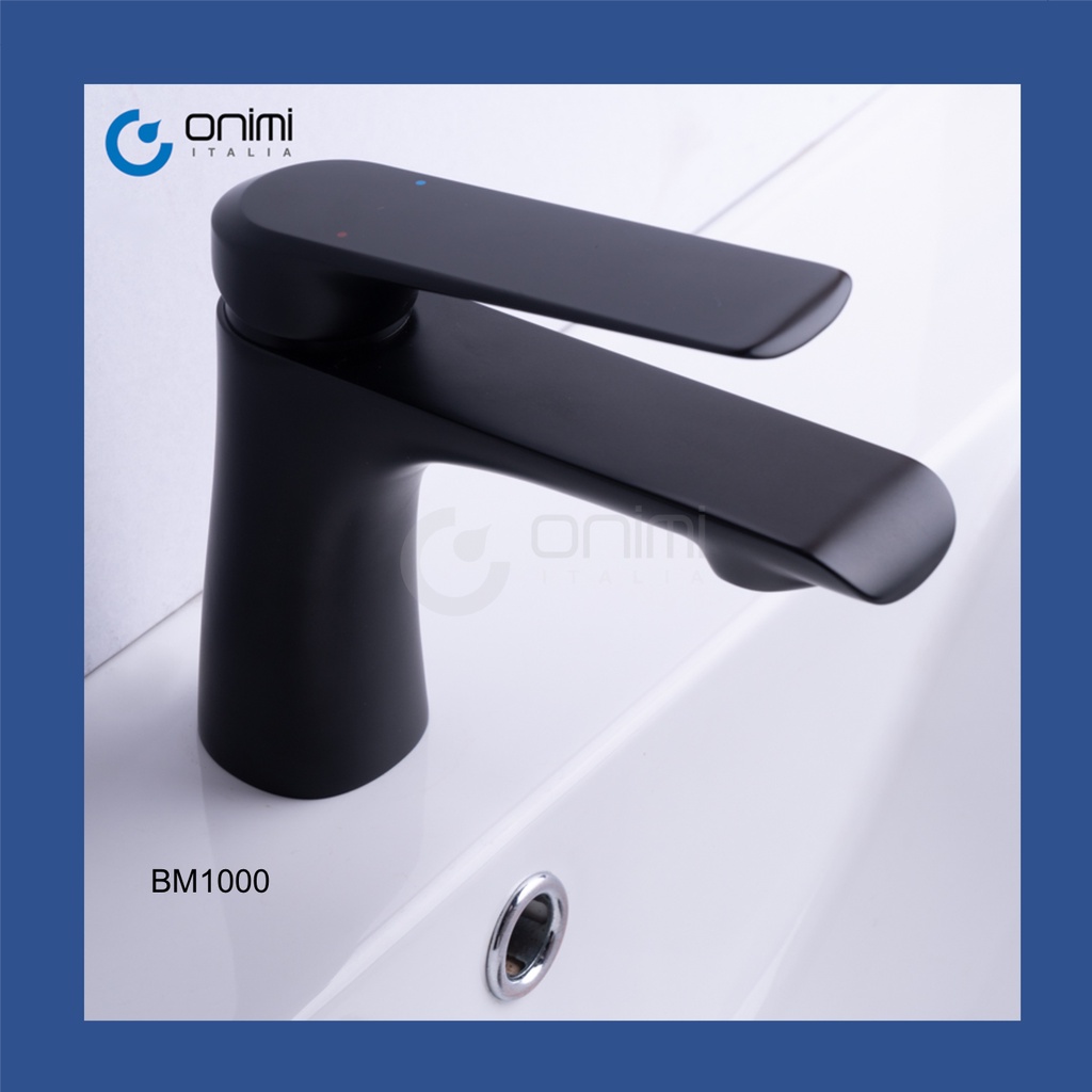 Onimi Italia - ก๊อกผสมอ่างล้างหน้าสีดํา / สีดํา - รุ่น BM1000