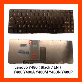 Keyboard Lenovo Y480 Black US แป้นพิมพ์ ภาษาอังกฤษ ฟรีสติกเกอร์ไทย-อังกฤษ