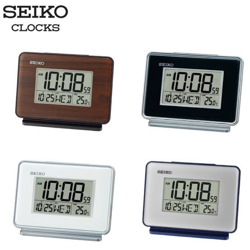 นาฬิกาปลุก SEIKO Alarm clock Digital รุ่น QHL068 ของแท้ 100% - มี4สี QHL068B QHL068K QHL068L QHL068W รับประกันศูนย์1ปี