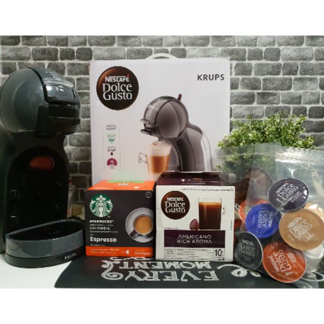 เครื่องชงกาแฟแบบแคปซูล KRUPS NESCAFE Dolce Gusto KP1208 สีดำ - แถมแคปซูลกาแฟ
