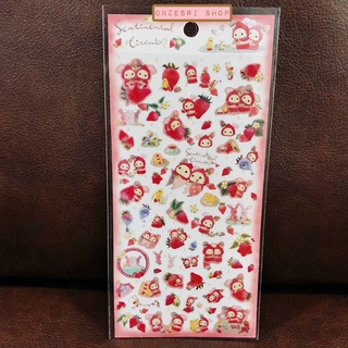 สติกเกอร์ลาย Sentimental Circus Strawberry Tears แบบสีแดง ขนาด 20 x 9.5 ซม.