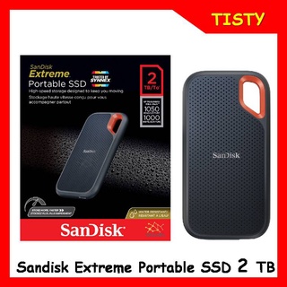 แท้ 100%  Sandisk External SSD 2TB Type C [1050MB/s] Extreme Portable V2 (SDSSDE61) ฮาร์ดดิสก์แบบพกพา NVMe PC