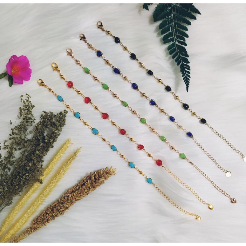 Xuping Gold Stone Anklet Gengge Anklet สําหรับผู้หญิง