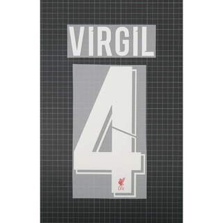 เบอร์ชุด ทรานเฟอร์ VIRGIL VAN DIJK 4 2018-2021 Player Size European Cup White Nameset Liverpool