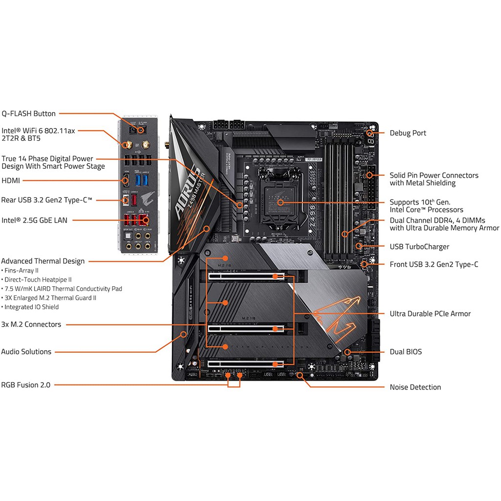 Gigabyte Z490 Aorus Master Intel Lga10 Z490 Atx Intel 2 5g Lan 3xm 2 Thermal Guard Sata 6gb S Usb 3 2 Gen 2 เมนบอร ราคาท ด ท ส ด