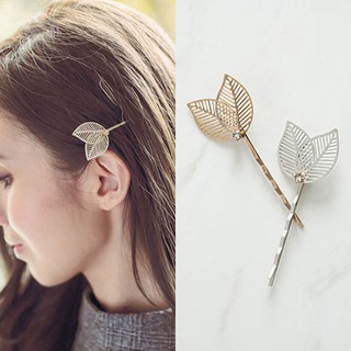 ‴Elegant Leaves Hollow Out คลิปหนีบผมหญิงเครื่องประดับแฟชั่น