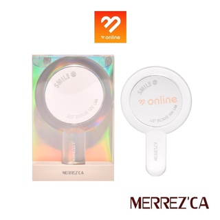 MERREZCA Smile Mirror กระจกแต่งหน้ารูปทรงกลม ขนาดพกพา 8cm. x 13cm.