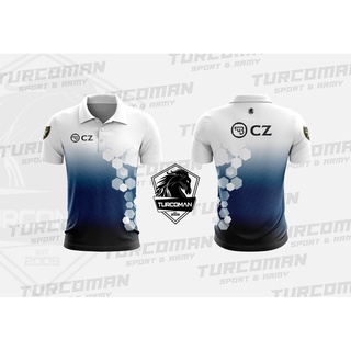 เสื้อกีฬา แขนสั้น พิมพ์ลายเงา cz พรีเมี่ยม trc02